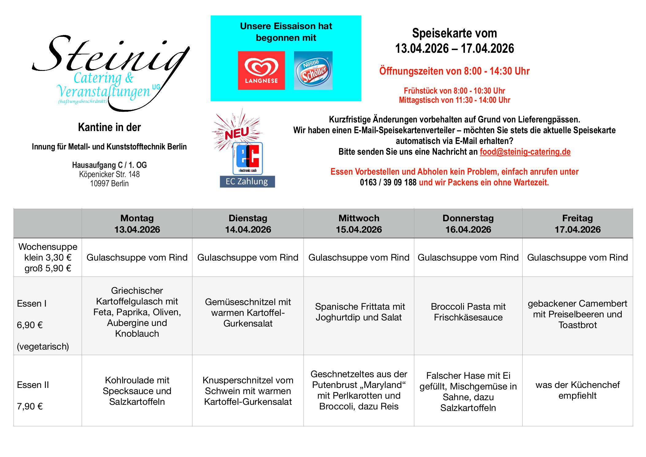 Speiseplan – KW 16