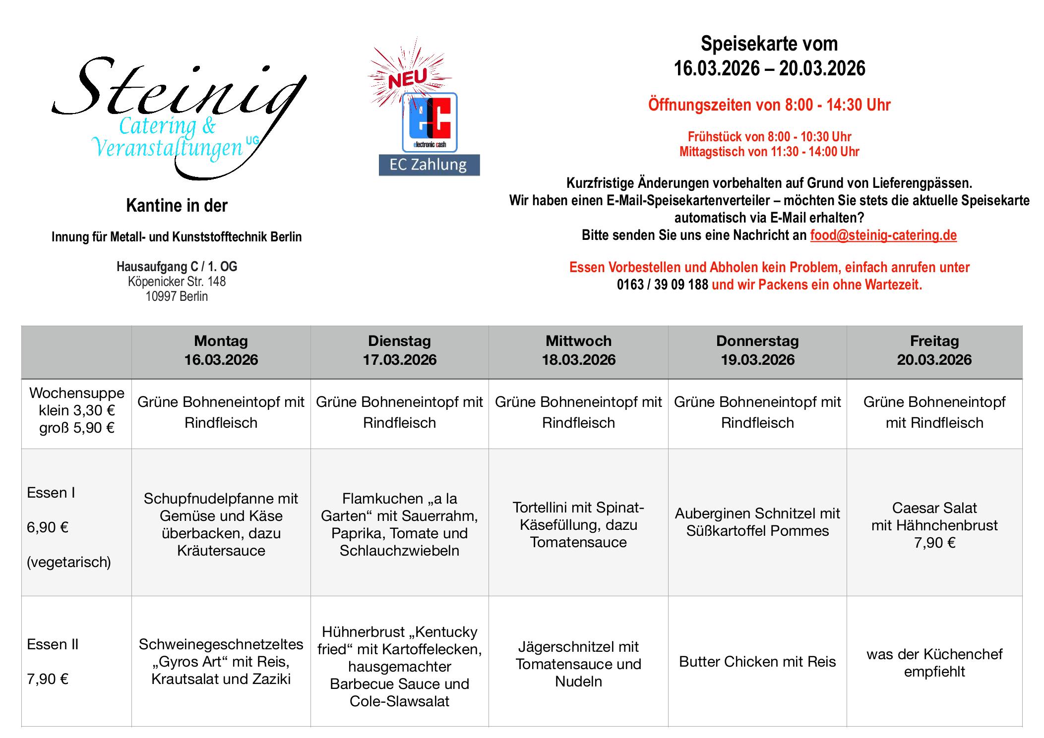 Speiseplan – KW 12