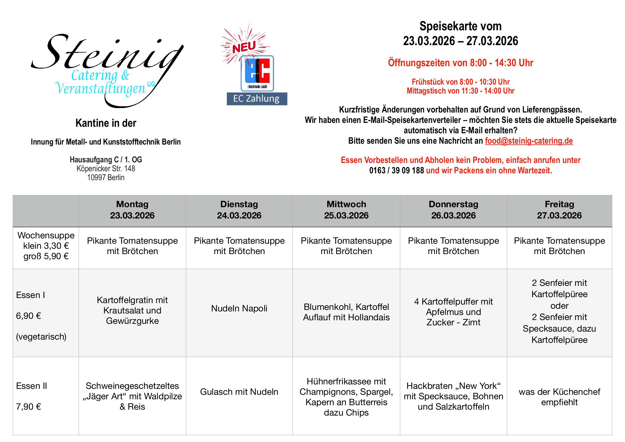 Speiseplan – KW 13